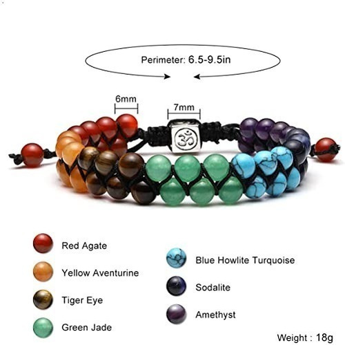 Imagen 3 de 6 de Pulsera Cristales Curativos Chakra Piedra Natural 4mybebe