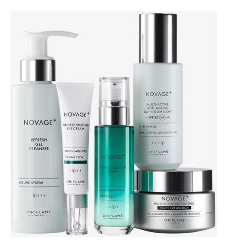 Set 5 Rutina Antiarrugas Novage+ Skincare Mixta Oriflame Sis