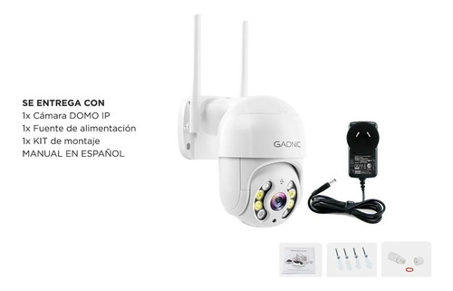 Imagen 5 de 9 de Cámara Ip Gadnic P2p00039 Exterior Domo Motorizado P2p Wifi