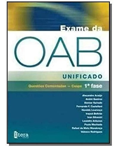 Livro Exames Da Oab Unificado - Cespe - 1 Fase