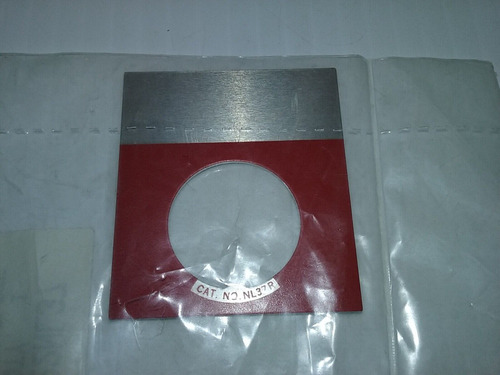Cutler Hammer E22nl37 Legend Plate Blank Red 2mm Nib Bbd