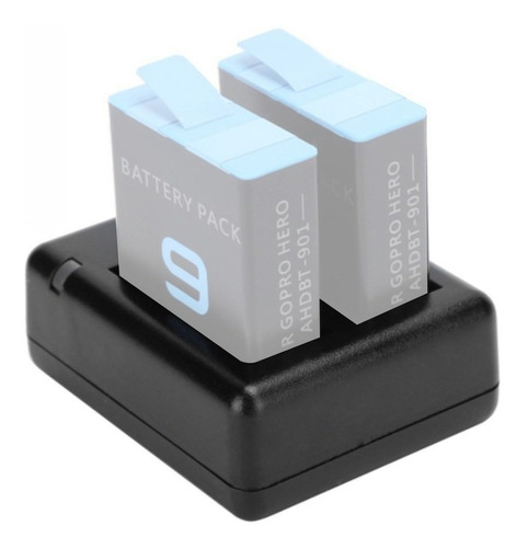 Carregador Duplo Para Gopro Hero 9 Black Usb Charger Dual