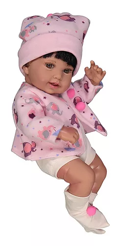 Boneca Bebê Reborn Anny Doll Menina Vinil Macio - Cotiplas