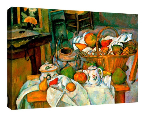 Cuadro Canvas Moderno Bodegon Canasta De Frutas Paul Cezanne