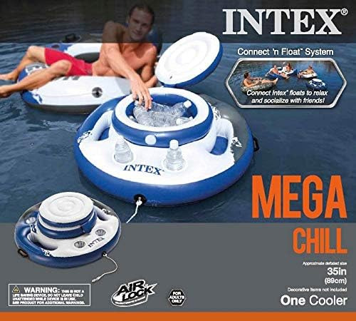 Intex Mega Chill Alberca Inflable Flotante 24 Soporte Para B