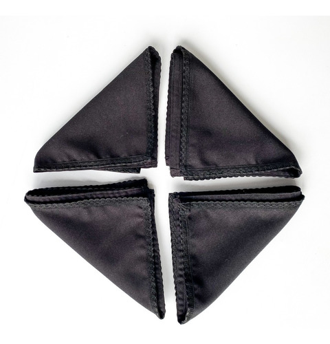 Imagen 4 de 10 de Set X4 Servilletas De Tela Tropical Antimanchas Con Puntilla