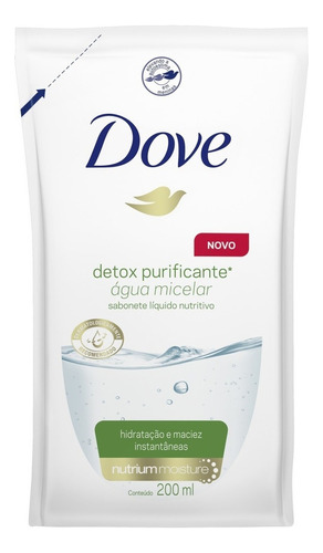 Sabonete líquido Dove Detox Purificante em líquido 200 ml