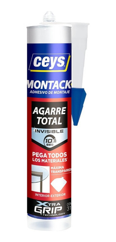 Adhesivo De Montaje Montack Ceys Invisible 315grs 