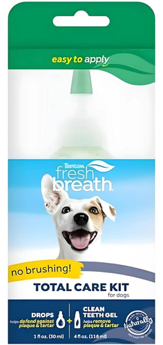 Tropiclean Fresh Breath No Brush Kit De Cuidado Total, 4 Oz 