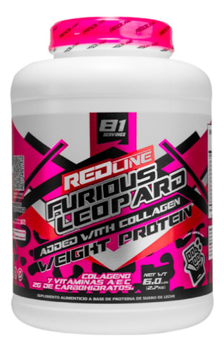 Redline Proteina + Colageno Furious Leopard Vainilla 2.7kg Sabor Chocolate