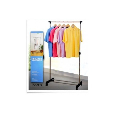 Colgador De Ropa Ajustable De Acero Inoxidable Con Ruedas