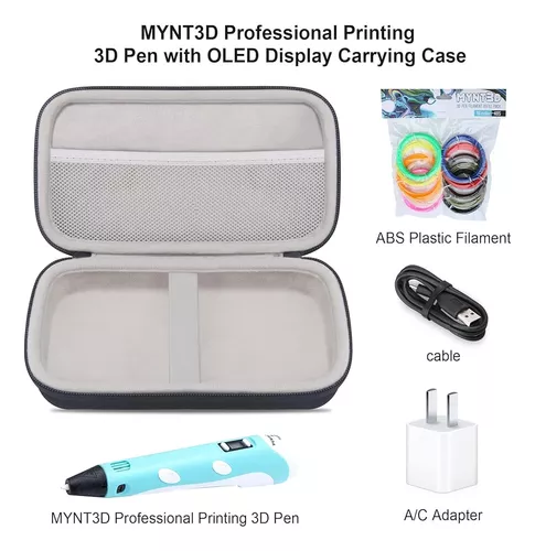 3D Pen Carrying Case for MYNT3D Professional Printing 3D Pen with OLED  Display