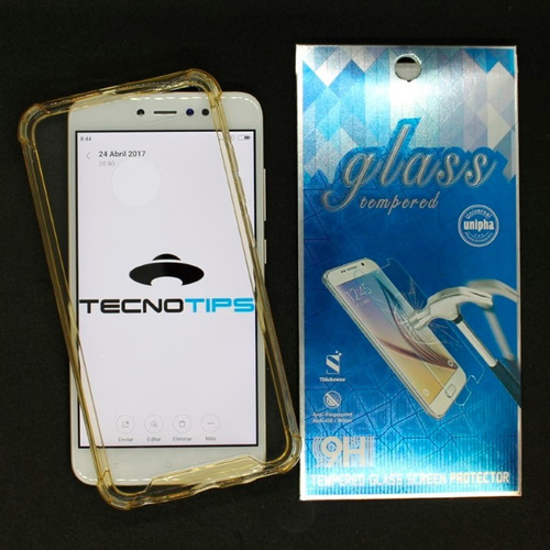 Funda Puntas Reforzadas + Vidrio Templado Xiaomi Redmi 4x