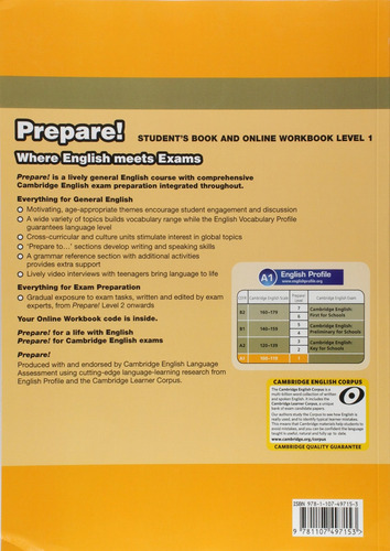 Cambridge English Prepare Level 1 + Online Workbook