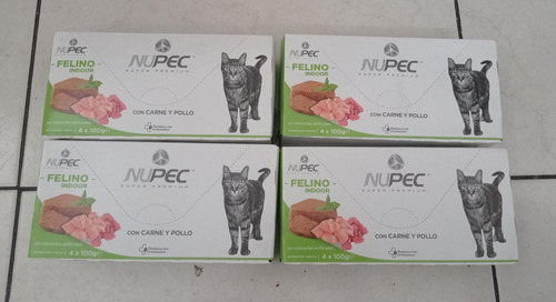 Nupec Felino Indoor Alimento Húmedo Pack 4 Latas De 100 G