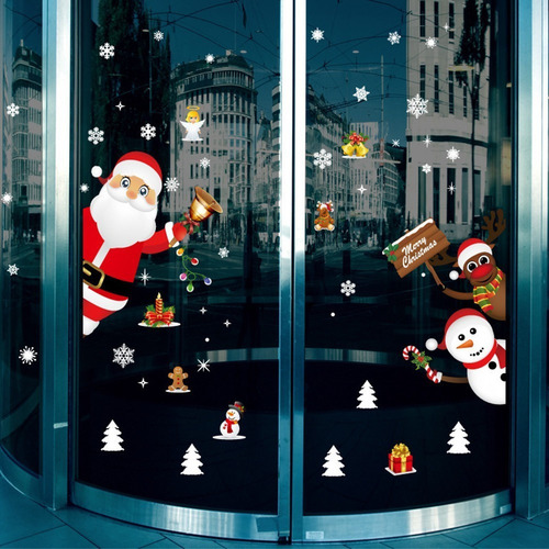 W Vitrine Da Loja Adesivos Decoração Natal