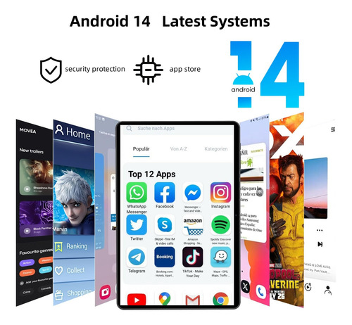 Tablet Juninke 10.1 Android 14 Octa-core 10 Gb De Ram 64 Gb