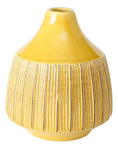 Whw Whole House Worlds Modernist Home Pop Yellow, Bud Vase, 