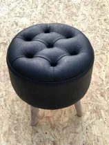 Comprar Puff Capitone. Botones. Redondo Similcuero. Banqueta. Matera
