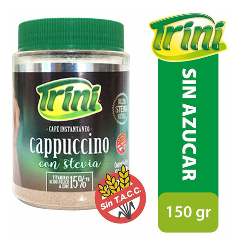 Café Cappuccino Trini Con Stevia Sin Tacc X 150grs.