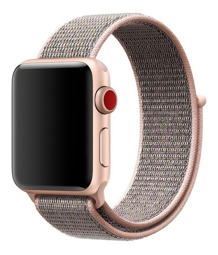 Pulseira Nylon Sport Loop Para Apple Watch 42/44mm - Rose