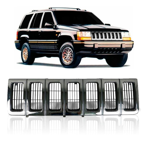 Grade Radiador Jeep Grand Cherokee 1996 1997 1998 Cromado