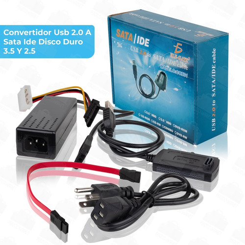 Convertidor Usb 2.0 A Sata Ide Disco Duro 3.5 Y 2.5