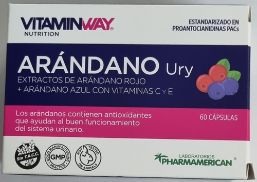 Arandano Ury Rojo Y Azul + Vitamina C Y Vitamina E X 120