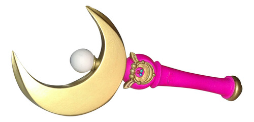 Cetro Lunar Sailor Moon Rosa, Longitud 25 Cm