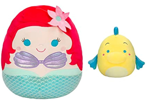 Squishmallows Original Disney 10-inch Ariel Y 4-inch Flounde