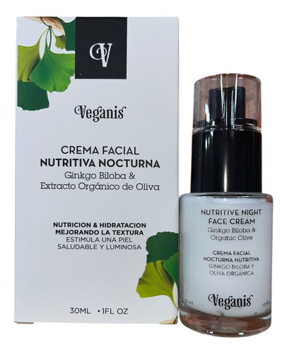 Veganis Crema Facial De Noche Ginkgo Biloba Reparadora Noche