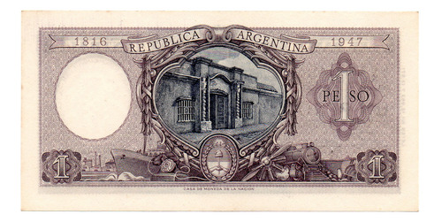Billete 1 Peso Moneda Nacional, Bottero 1911, Año 1953 Mb +