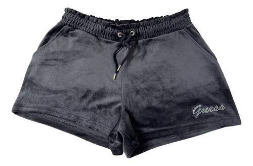 Short Plush Negro Talla M Guess