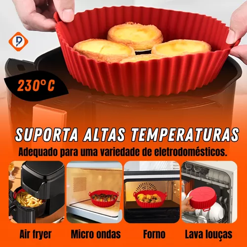 2 Unidades] - Forma de Silicone AirFryer Antiaderente Reutilizável