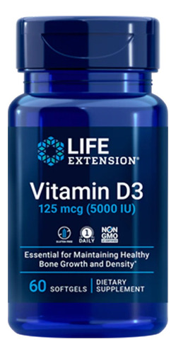 Life Extension Vitamina D3 125 Mcg, 60 Softcaps Sfn
