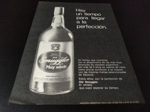 (pe116) Publicidad Clipping Whisky Old Smuggler * 1978