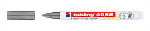 Marcador de tiza Edding e4085 de punta redonda plateado x unidad