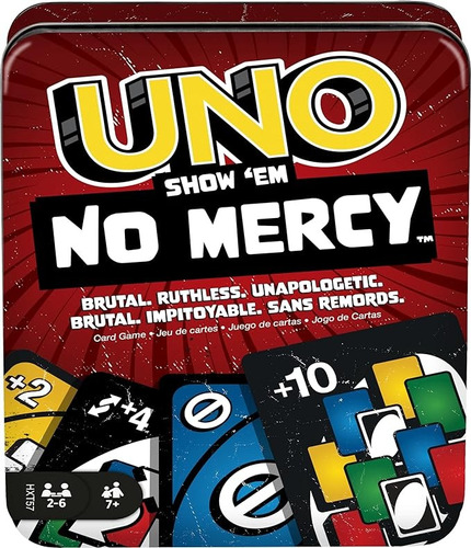 Uno Show 'em No Mercy Sin Piedad Con Caja De Aluminio