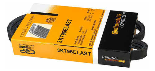 3k796elast Banda Elastica 3k796 Vw Gol 09-12, 4l, Contitech