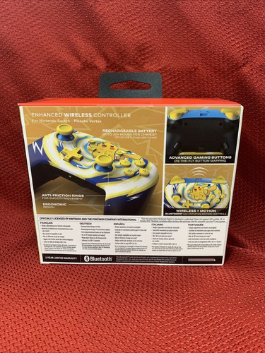 Control Nintendo Switch Pikachu Vortex Wired 3m Original