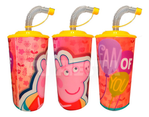 10 Vasos Dulceros Lenticulares Peppa Pig