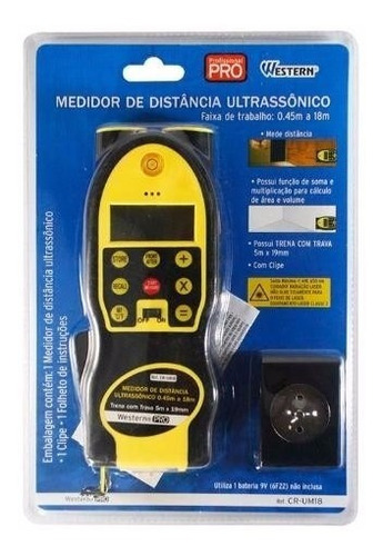 Medidor De Distancia Ultrassônico 0,45m Á 18m Western Crum18