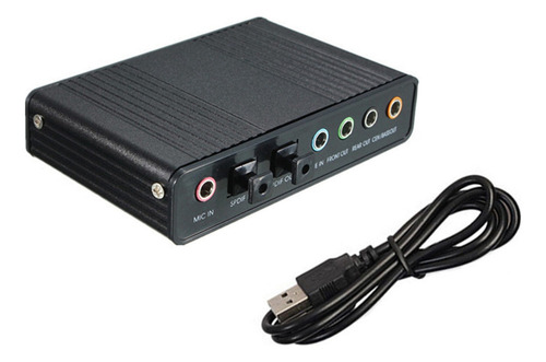 Tarjeta De Sonido Óptica Usb De 6 Canales 5.1 Reverb Sound C