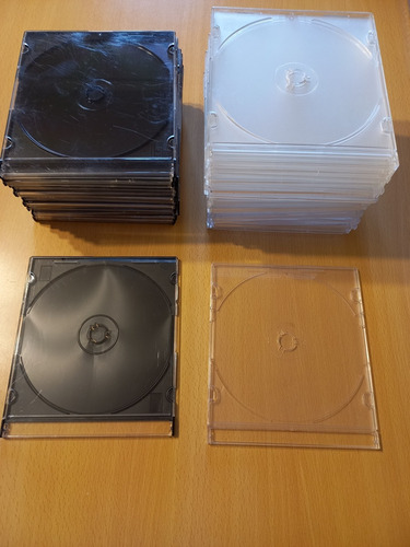  37 Cajas Tipo Slim De Acrílico Transparentes Para Cd/dvd