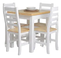 Comprar Mesa Libro 75x65 +4 Sillas Comedor Extensible Plegable Color