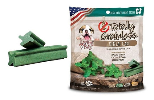 Snack Cuidado Dental Perro Totally Grainless Menta Pollo S