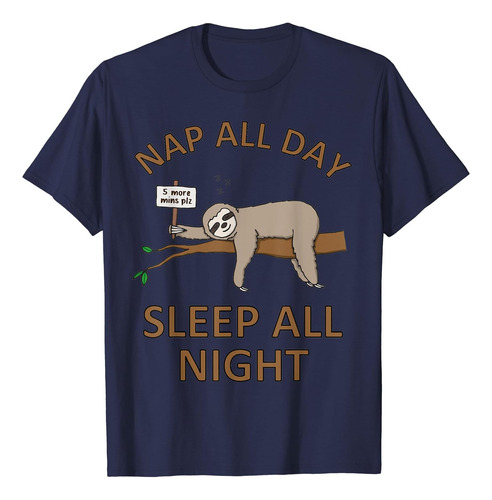 5 More Mins - Playera Divertida Con Diseño De Perezoso Para
