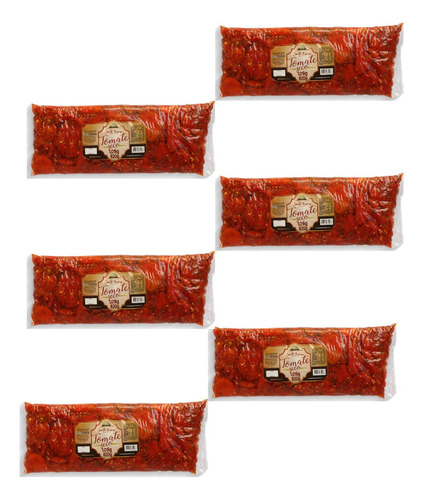 Imagem 1 de 3 de Kit 6 Antepasto De Tomate Seco Aperitivo Natural (1,01kg)