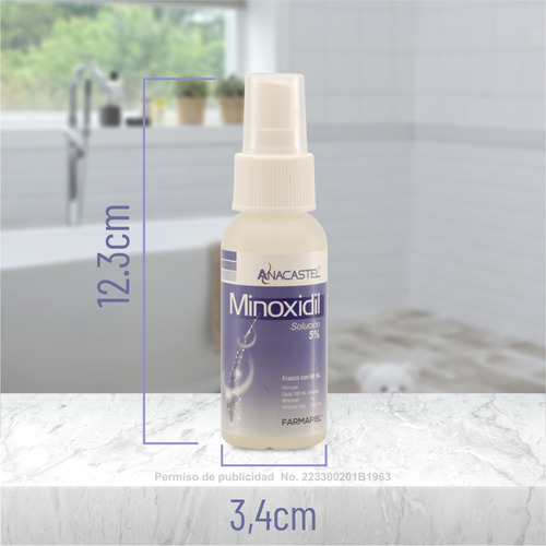 Imagen 7 de 7 de Spray Anacastel Minoxidil 5% Solución Cabello Y Barba 60 Ml