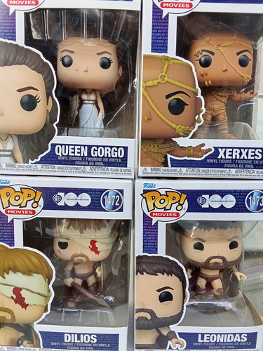 Funko Pop Movies 300 4 Pack: Xerxes, Leonidas, Dilios, Gorgo (Usado)